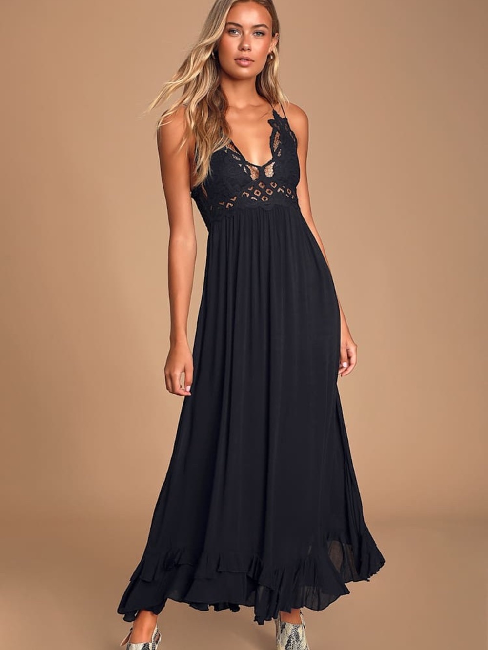 Free People Adella Maxi Slip Dress - NWOT